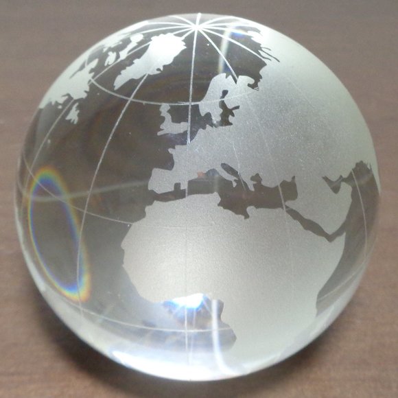 Transparent Translucent Crystal Glass Paperweight - Picture 2 of 4
